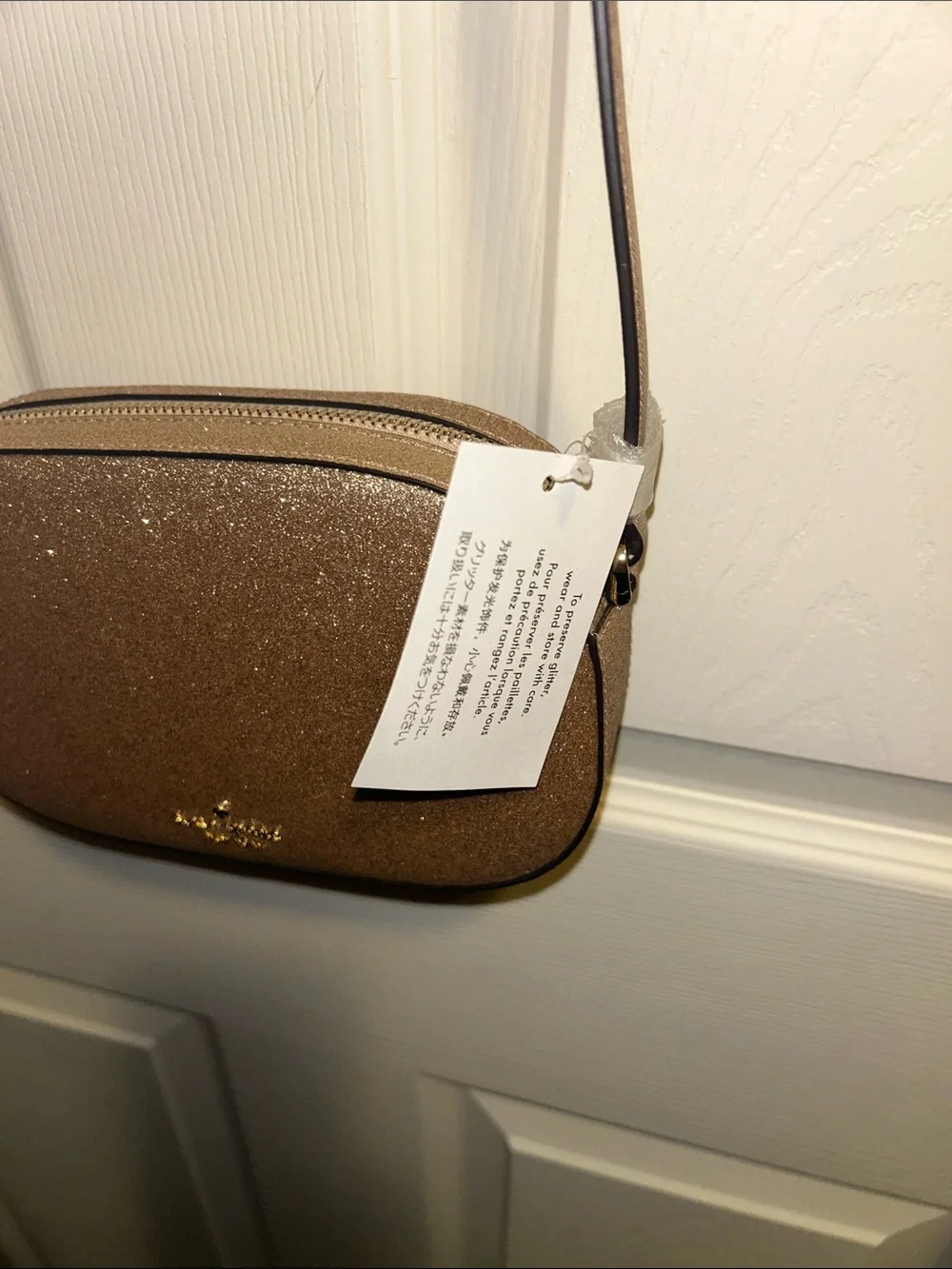 Authentic Kate Spade Glimmer Gold crossbody KE459 / Retail $299- new with tags